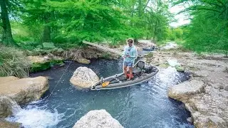 Kayak Fishing The Skinny Backwaters -- Hidden Hill Country River