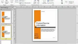 Publisher 2010 Tutorial Inserting New Pages Microsoft Training Lesson 2.6