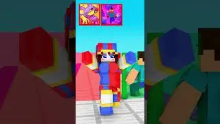 Choose King Run Challenge With Pomni | Mellstroy VS Mr Beast #minecraftshorts #minecraft #pomni