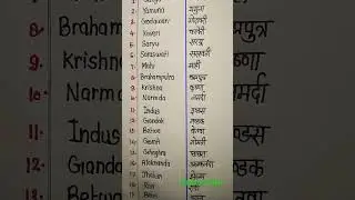 Rivers name in English and Hindi | nadiyon ke naam | River