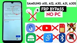 Samsung A30, A31, A30s Frp Bypass/Google Account Lock Remove 2023 | Without Pc