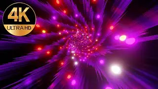 1 Hour 4k purple hole tunnel led Particles Party Disco background (Free Video background loops)