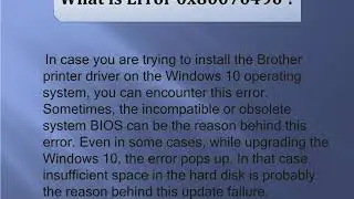 How to Resolve Windows Update Error 0x80070490 in Printer?