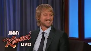 Jimmy Kimmel Gives Owen Wilson a Birthday Gift