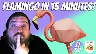 Speed modeling a Flamingo in 15 minutes in Blender