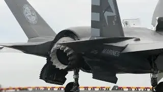 F-35B Lightning II Vertical Landing and Takeoff Aboard the USS Wasp