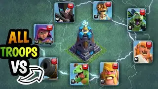 MAXED MEGA TESLA VS ALL MAXED BUILDER BASE TROOPS | AYRUS