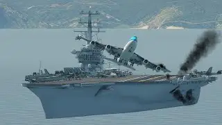 Boeing 747 Emergency Landing on Aircraft Carrier Due To Engine Exploded| XP11