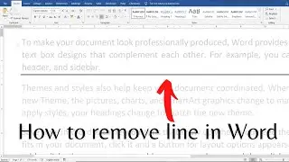 How to delete a line in Word | How to remove horizontal line in word [2020]