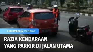 Razia Kendaraan yang Parkir di Jalan Utama | Liputan 6 Padang