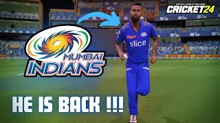 Playing As Hardik For MI in IPL || Cricket 24 ||