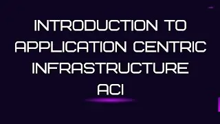 Introduction to Application Centric Infrastructure - ACI online | Koenig Solutions