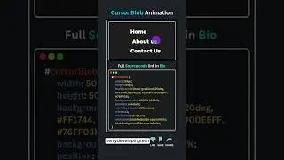 🖱️ Cursor Blob Animation in JavaScript! 💻✨ | Add Fun to Your Website in 60 Seconds||
