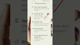 Gpay me security Lock 🔐 kese lagaye | gpay app lock | security lock