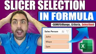 How to Apply Slicer Selection 🔪 to Formulas in ms Excel