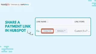 How to share a payment link in HubSpot.