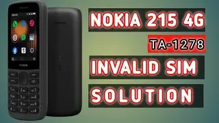 nokia 215 4G invalid sim solution| TA-1278 imei Repair code