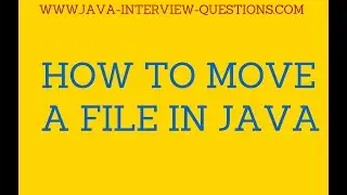 How to move a file in java?