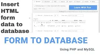 How to insert Html Form Data into database post method using PHP and MySQL