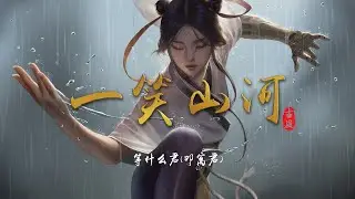 『古风歌曲』《一笑山河》- 等什么君(邓寓君)我一笑山河间 拂袖断云烟，以杯酒问苍天 月下醉无眠【動態歌詞 lyrics】