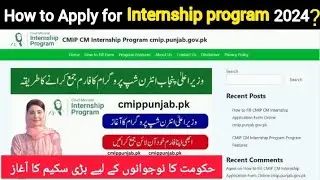 How to Apply for CM Punjab Internship Program 2024|#internship2024 #jobs #pakistan