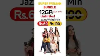 Jazz Super Woman 12gb Data Package 60 Rupees - Jazz Super Woman