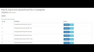 How To Import And Upload Excel File in Codeigniter