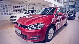 Оклейка новых VW Golf 7 для банка «Санкт-Петербург»