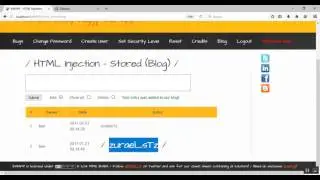 bWAPP Lesson 5 HTML Injection Stored GET