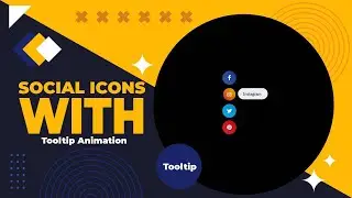 How to create animated share button with tooltip animation | CSS Tutorial