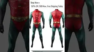 Takerlama Batman Forever Robin Cosplay Jumpsuit With Cloak