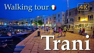 Trani (Puglia), Italy【Walking Tour】History in Subtitles - 4K