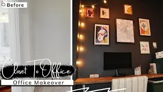 I Turned My Closet Into An Office, My Apartment Home Office Tour 2020 | Mapiful