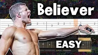 Imagine Dragons - Believer - EASY Guitar tutorial (TAB)