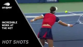 Bianca Andreescu Wins Amazing Point At The Net | 2021 US Open