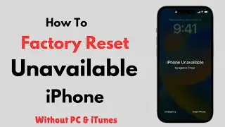 How to Factory Reset! Unavailable iPhone! How to Unlock iPhone Without PC & iTunes