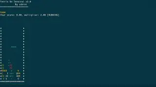 tetris-on-terminal with Rainbow mode