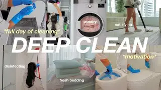 extreme DEEP CLEAN & RESET ROUTINE 🧼 monthly cleaning motivation & organizing entire apartment 2024