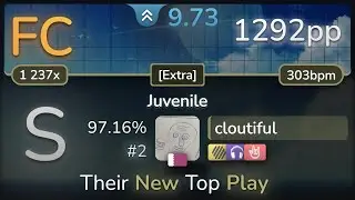 [Banned] 9.7⭐ cloutiful | technoplanet - Juvenile [Extra] +HDNCHR 97.16% FC #2 | 1292pp - osu!