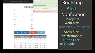 How to Display Bootstrap Alert Notification in ASP.NET Webform| C# | Bootstrap | JavaScript