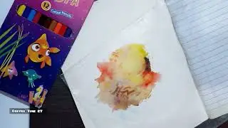 Water colour sunset scenery drawing | Coffee Time CT