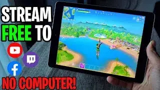 How to Stream FORTNITE MOBILE to Twitch, YouTube, Facebook - FREE NO COMPUTER!