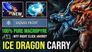 NEW 7.36 ICE DRAGON Electro Right Click Solo Mid Jakiro 100% Pure Macropyre Hit Like a Truck Dota 2