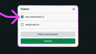 Publish to a staging domain before going live