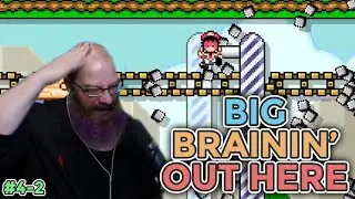 WE BIG BRAINING OUT HERE! | Super Mario Maker 2 - Expert No Skip Challenge For 1000 Clears [4-2]