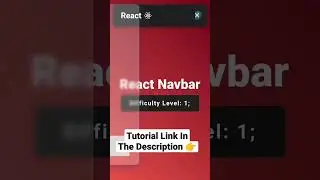 Advance React JS Responsive Navbar