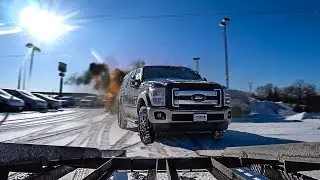 Задний Привод - Боль на Снегу. Ford и GMC. Застрял