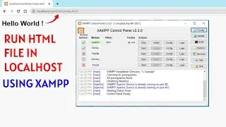 How to Run HTML File in Localhost Using XAMPP | How to Open Html File in Browser