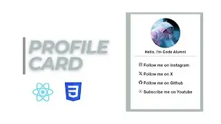 How to Make Responsive Profile Card in React.js