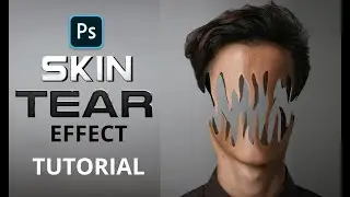 Skin Tear Effect Easy Photoshop Tutorial | Learning Screen